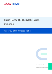 Ruijie Reyee RG-NBS7000 Series Manual