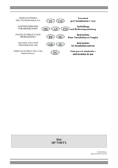 Lotus cooker MF-710ETX Instructions For Installation And Use Manual