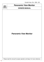 Toyota Panoramic View Monitor PVM Owner's Manual