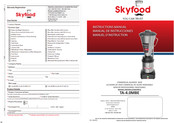Skyfood TA-4.0MBE Instruction Manual