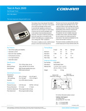 COBHAM Test-A-Pack 2600 Operator's Manual