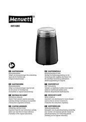 Menuett 001-680 Operating Instructions Manual