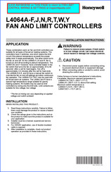 Honeywell L4064A-T Installation Instructions Manual