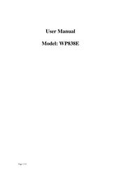 TRAC WP838E User Manual