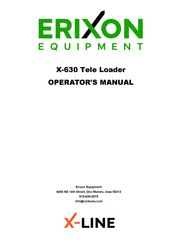 X-Line ERIXON X-630 Operator's Manual