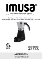 Imusa GAU-18238 Use And Care Instructions Manual