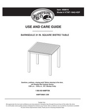 HAMPTON BAY BARNSDALE KTMT-1842-HDP Use And Care Manual
