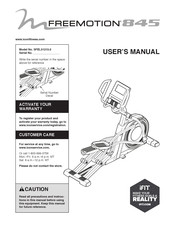 ICON IP FREEMOTION 845 User Manual