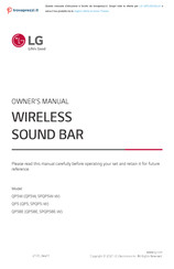 LG SPQP5BE-W Owner's Manual