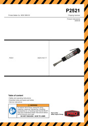 Atlas Copco PRO 8425 0103 17 Safety And Operating Instructions Manual