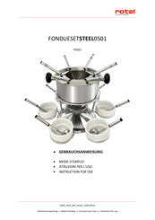 Rotel FONDUESETSTEEL0501 Instructions For Use Manual