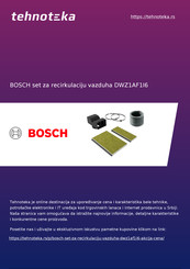 Bosch DWZ1AF1I6 Installation Instructions Manual
