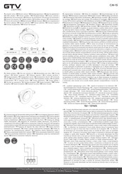 GTV AE-CM1500-00 Notes For Installation And Setting Up