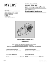 Myers HB100S Owner's Manual