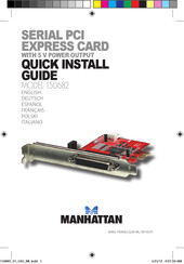 Manhattan 150682 Quick Install Manual