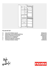 Franke FCB 360 NF NE F User And Installation Manual