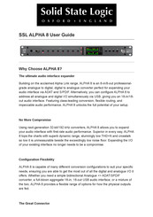 Solid State Logic ALPHA 8 User Manual