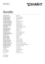 DURAVIT Durafix 1003761000 Mounting Instructions