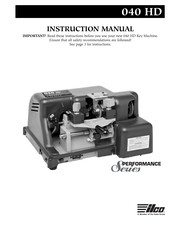 Kaba ILCO PERFORMANCE 040 HD Instruction Manual