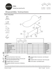 Global ZIRA Z4284EDF R Disassembly Instructions Manual