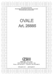 Gessi OVALE 26885 Bath Mixing Program