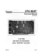 Godbout CompuPro CPU 86/87 Technical Manual