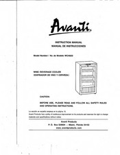 Avanti WC492D Instruction Manual