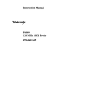 Tektronix P6009 Instruction Manual