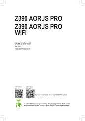 Gigabyte Z390 AORUS PRO User Manual