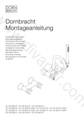 Dornbracht 25 133 882 0050 Series Installation Instructions Manual