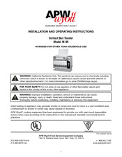 APW Wyott M-95 Installation And Operating Instructions Manual