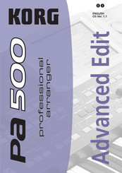 Korg PA 500 Manual