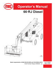 Mec 66-RJ Diesel Operating Instructions Manual