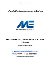 Motorsports ME442 Quick Start Manual