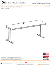 Versa Desk PowerLift PLSDR4824-WW Assembly Instructions Manual