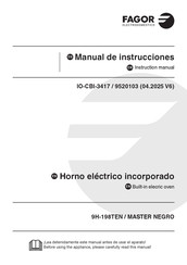 Fagor MASTER STEAM NEGRO Instruction Manual