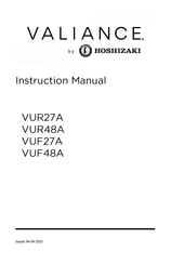 Hoshizaki VALIANCE VUF27A Instruction Manual