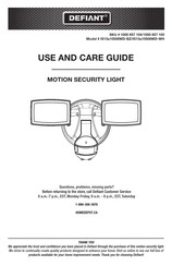 Defiant 1000 857 104 Use And Care Manual