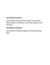 Sunny Health & Fitness SF-E902 SMART User Manual