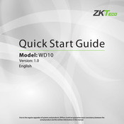 ZKTeco WD10 Quick Start Manual