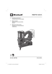 EINHELL FIXETTO 18/38 S Operating Instructions Manual