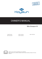Kaysun Mini Amazon III KMF-140 DVN4 Owner's Manual