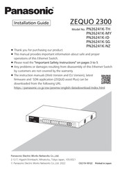 Panasonic ZEQUO 2300 Installation Manual