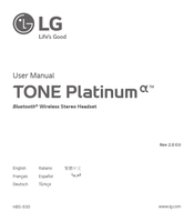 LG TONE Platinum Alpha HBS-930 User Manual