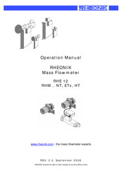 RHEONIK RHE 12 Operation Manual
