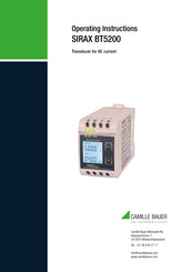 Camille Bauer SIRAX BT5200 Operating Instructions Manual