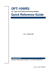 Avalue Technology OFT-10WR3 Quick Reference Manual