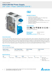 Delta CliQ II DRP024V120W1BA Technical Data Sheet