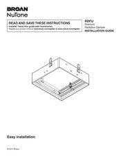 Broan NuTone RDFU Installation Manual