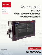 BK Precision Sefram dataTec DAS1800-BAT User Manual